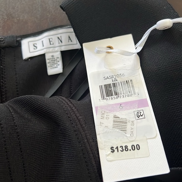 SIENA Stretch Bandage Knit Square Neckline Corset Bodice Bodycon Dress - Picture 12 of 16